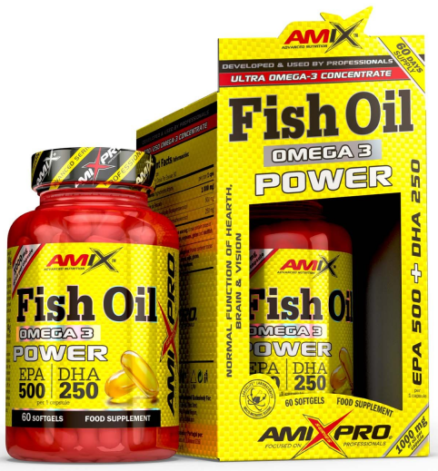 Omega 3 Amix Fish Oil Power 60 kapslí