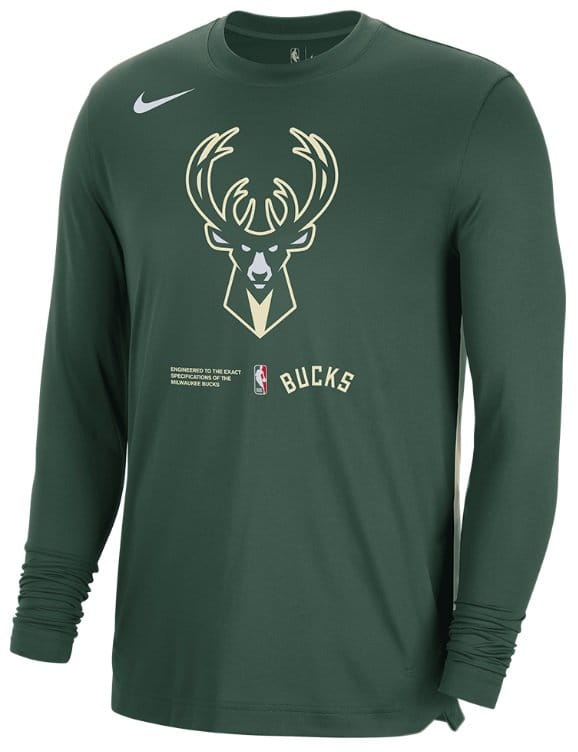Pánské tričko s dlouhým rukávem Nike Dri-FIT NBA Milwaukee Bucks